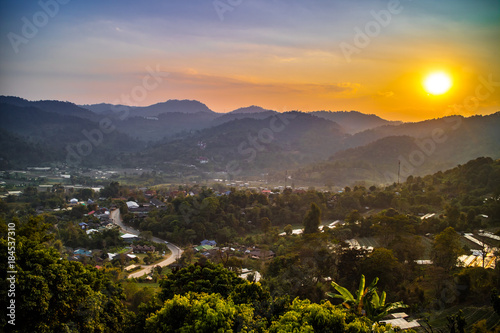 Beautiful mountain views at Mae Rim, Chiang Mai, North Thailand
