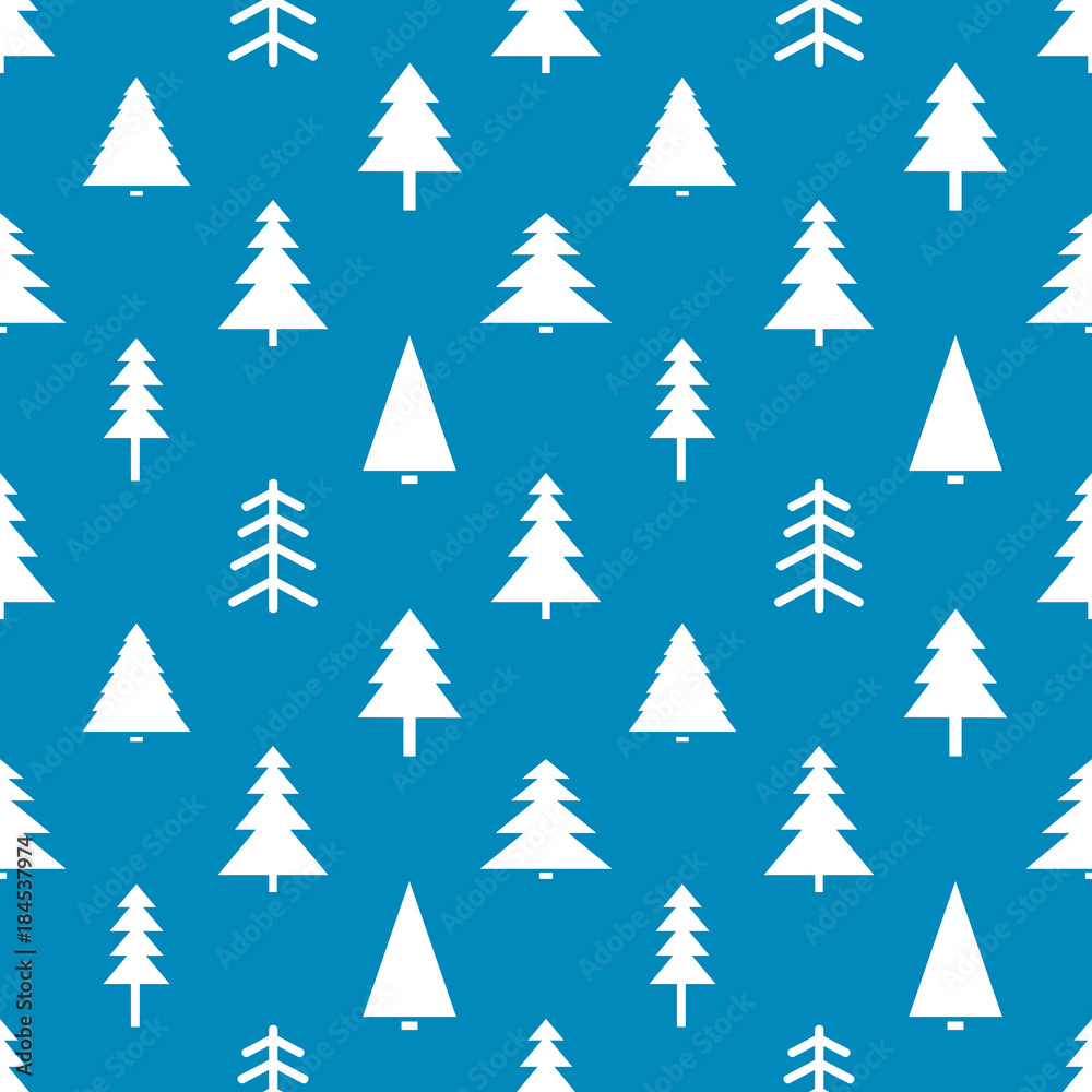 Christmas pattern with trees