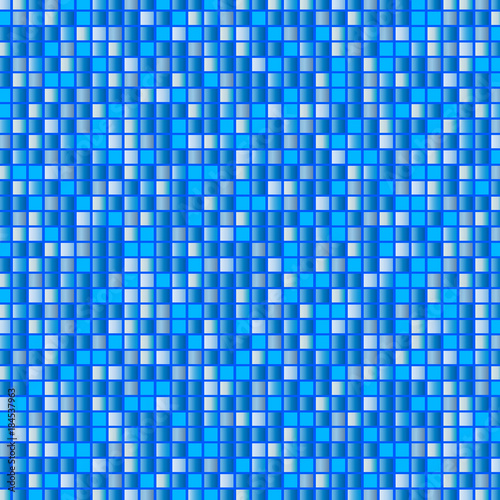 Mosaic blue tiled background 