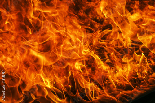 Fire from gasoline burning background