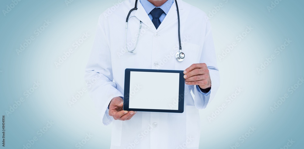 A doctor showing digital tablet A doctor showing digital tablet