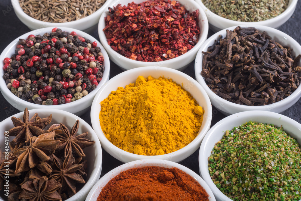 Colection of indian spices