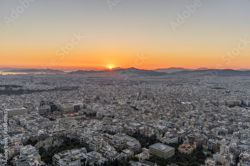 Sonnenuntergang in Athen 