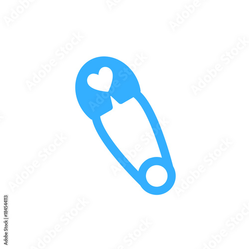 baby stuff icon, baby diaper pin icon vector