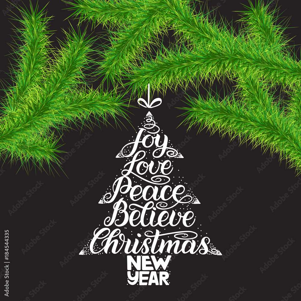 Joy Love Peace Believe Christmas Tree Word Sign Christmas -  Portugal