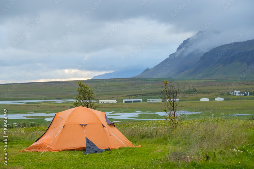 Camping around nature and mountain at Iceland