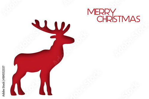 Merry Christmas - Papier Elch Stil