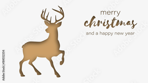 rentier gold Papier - Merry Christmas
