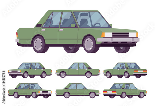 Green sedan set