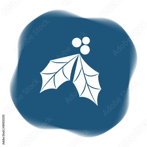 Icon blau - Stechpalme - Weihnachten