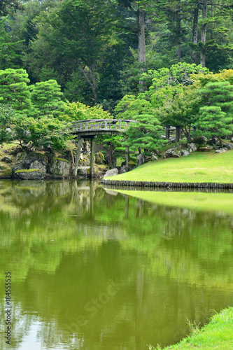 Hikone, Japan - august 9 2017 : historical Genkyuen park photo