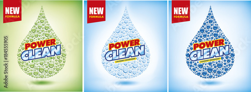 template design laundry detergent package