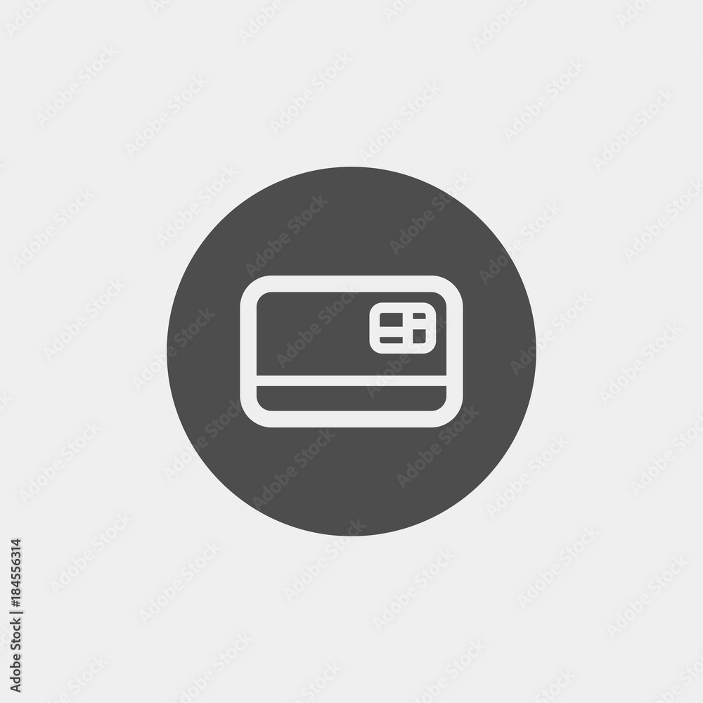 Bank card flat vector icon Bank card flat vector icon