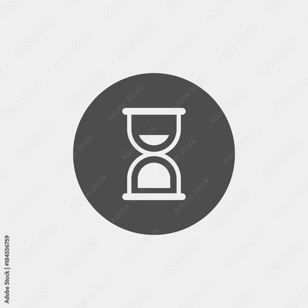 Hourglass flat vector icon Hourglass flat vector icon