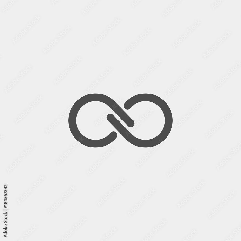 Infinity flat vector icon Infinity flat vector icon