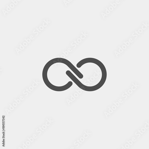 Infinity flat vector icon