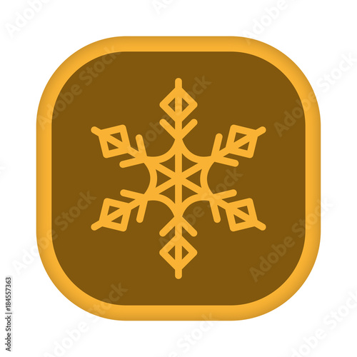 App Icon gelb - Schneeflocke - Christbaumschmuck