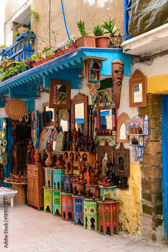 colorful crafts at moroccan market © jon_chica