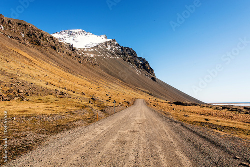 Road in Iceland. Spring time.