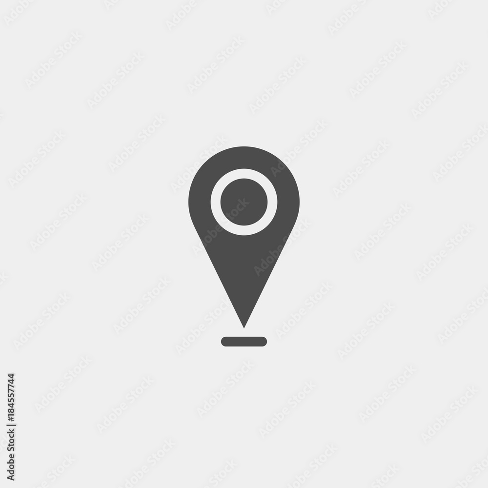 Map pin flat vector icon. Gps flat vector icon Map pin flat vector icon. Gps flat vector icon