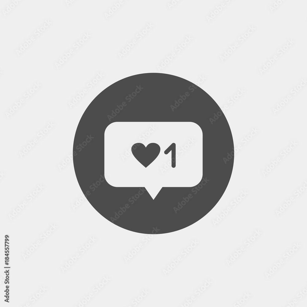Like flat vector icon Like flat vector icon