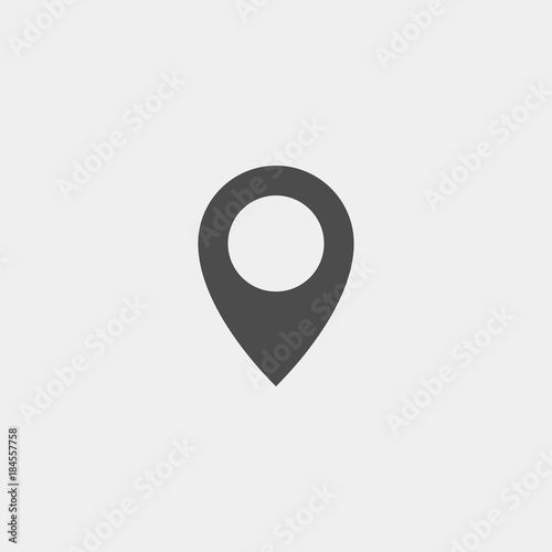 Map pin flat vector icon. Gps flat vector icon