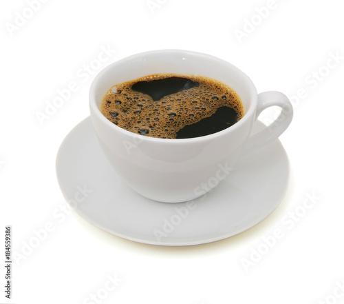 cup of coffee on white background