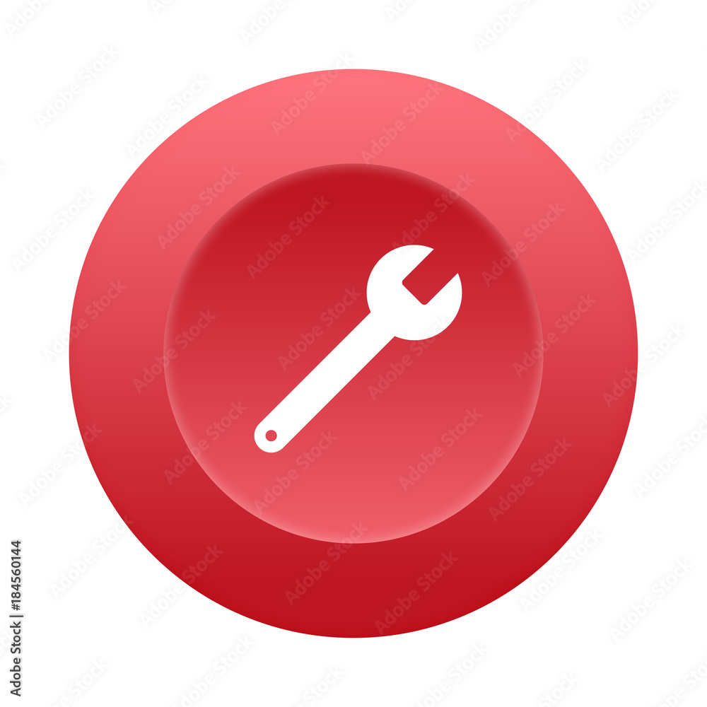 Runder 3D Button - Schraubenschlüssel - Editieren Runder 3D Button - Schraubenschlüssel - Editieren