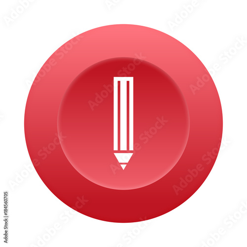 Runder 3D Button - Bleistift