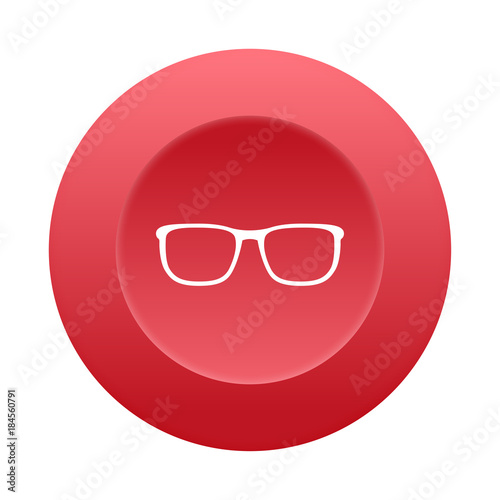 Runder 3D Button - Brille