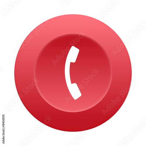 Runder 3D Button - Telefon - Hotline