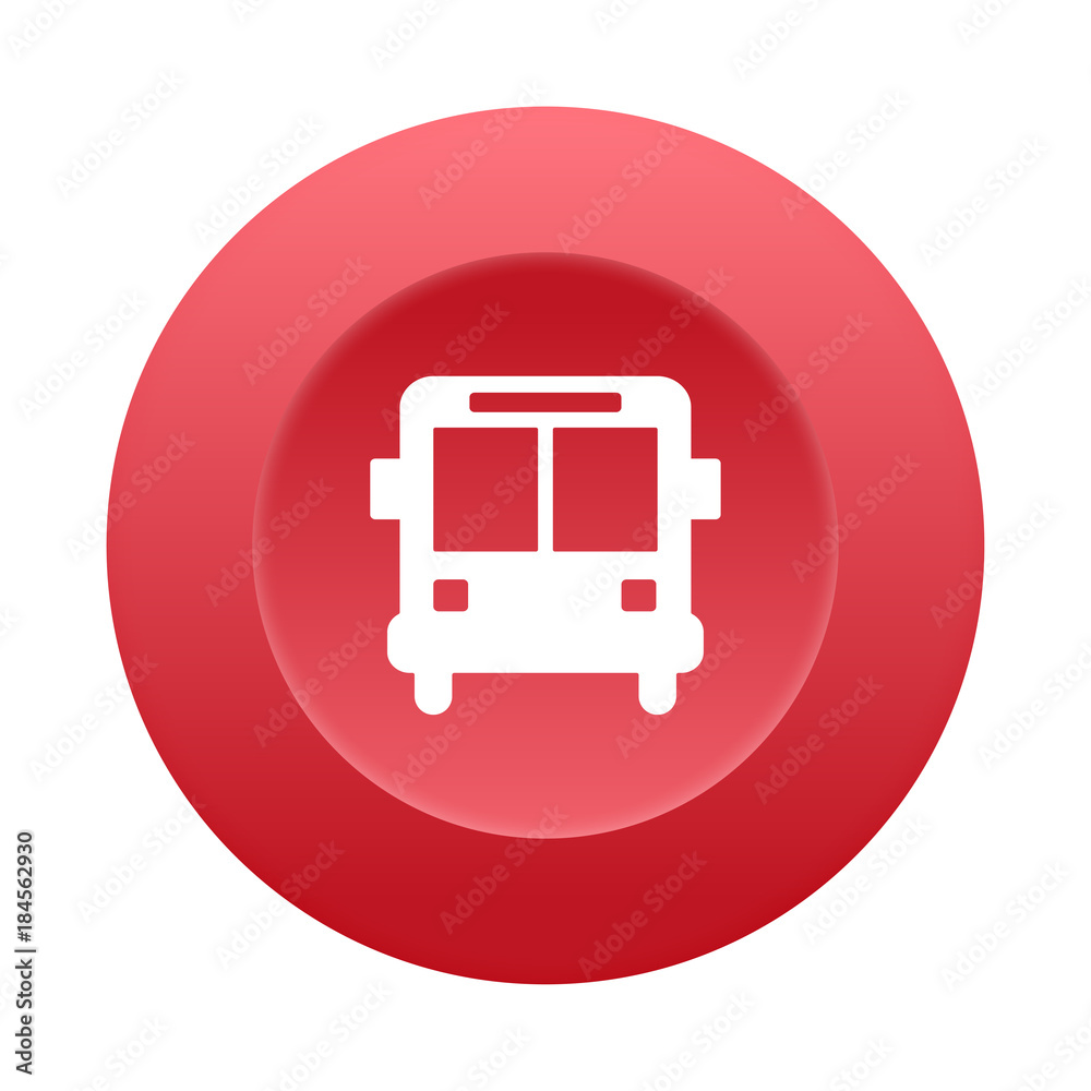 Runder 3D Button - Bus Runder 3D Button - Bus