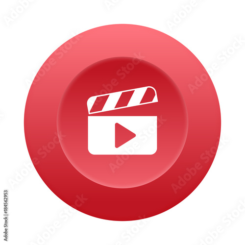 Runder 3D Button - Filmklappe - Filmproduktion