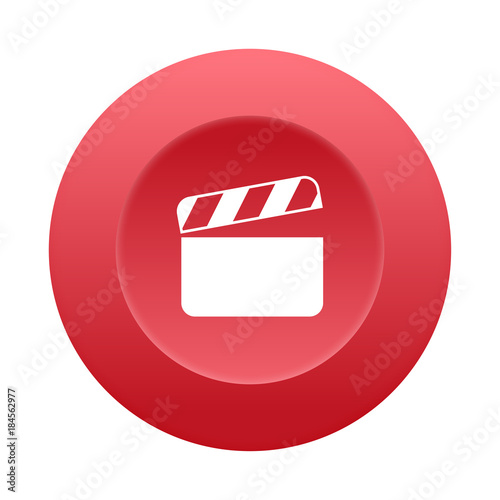 Runder 3D Button - Filmklappe - Filmdreh