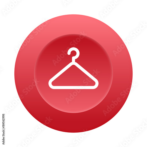 Runder 3D Button - Kleiderbügel