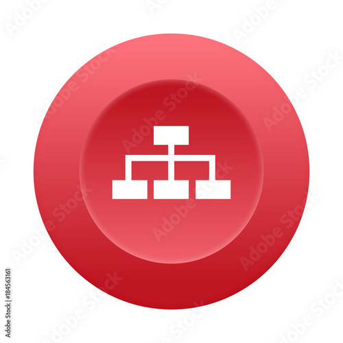 Runder 3D Button - Stammbaum - Ablaufplan