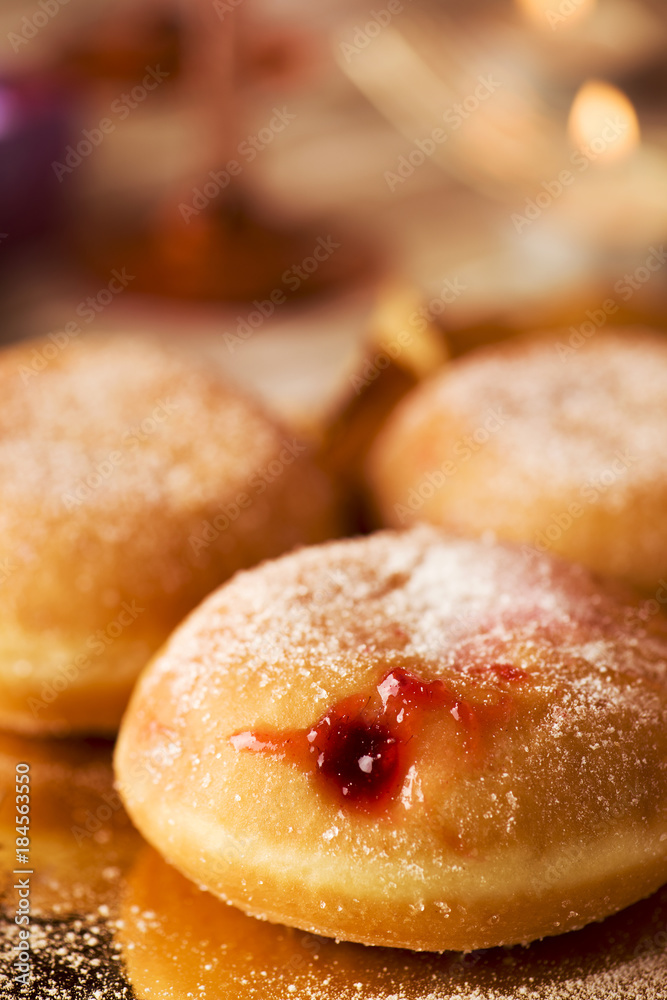 sufganiyot, Jewish donuts eaten on Hanukkah