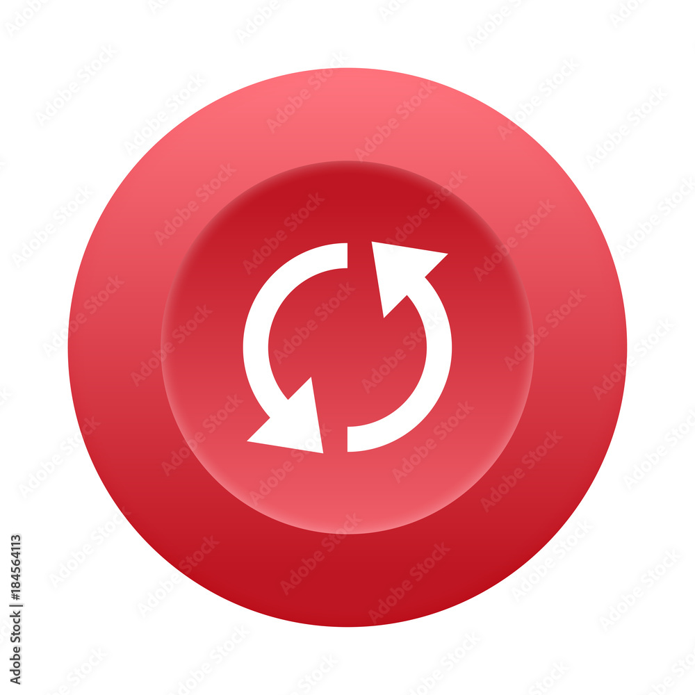 Runder 3D Button - Synchronisieren Runder 3D Button - Synchronisieren