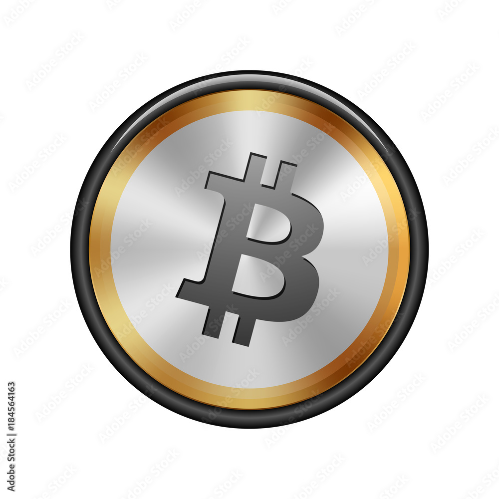 Bitcoin label sign illustration Bitcoin label sign illustration