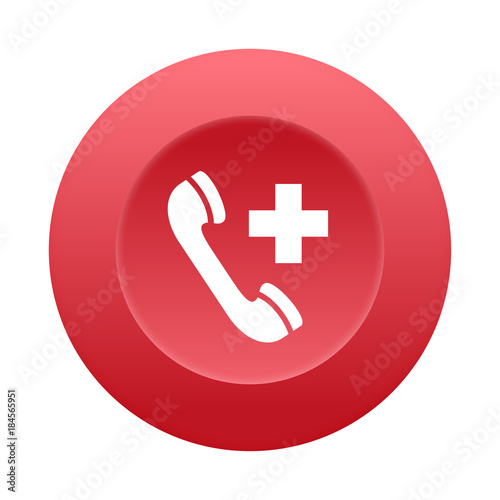 Runder 3D Button - Telefon - Hotline