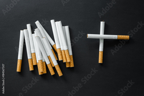 Cigarettes on a dark background.