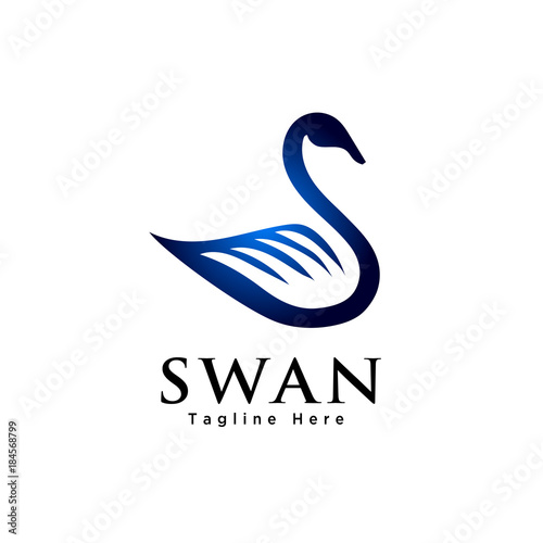 Abstract swan logo