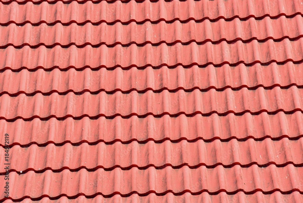 Texture of Red Roof Tiles