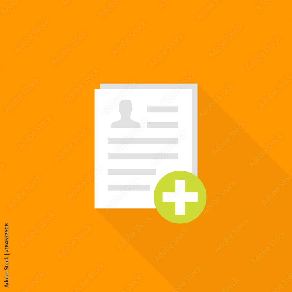 medical report, clinical record, patient file vector icon
