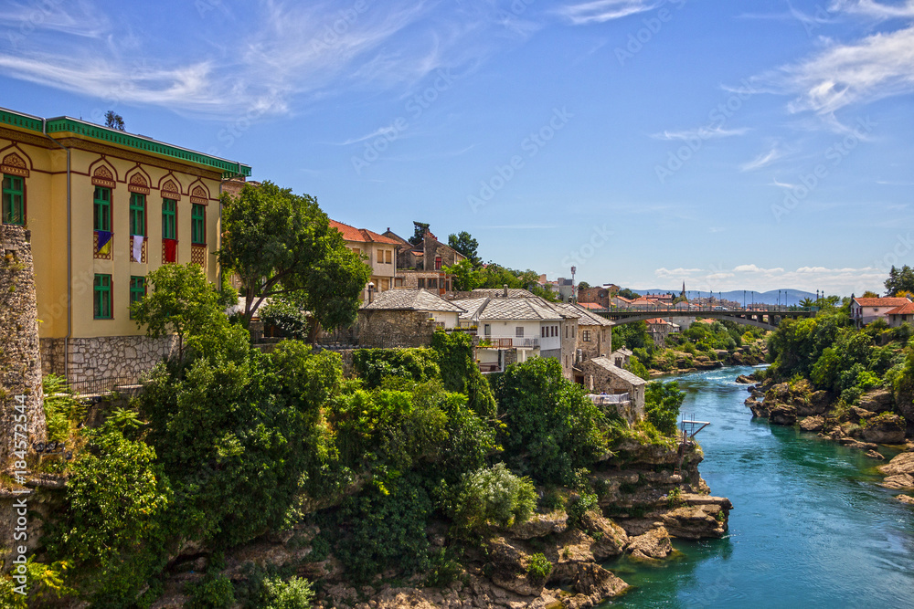 Mostar historical town view, Bosnia and Herzegovina