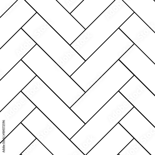Outline vintage wooden floor herringbone parquet vector pattern. Illustration of flooring parquet design texture