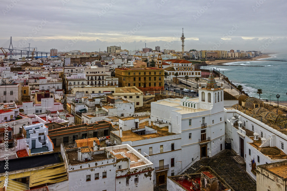 Cadiz sea view, Spain, panoramic cityscape