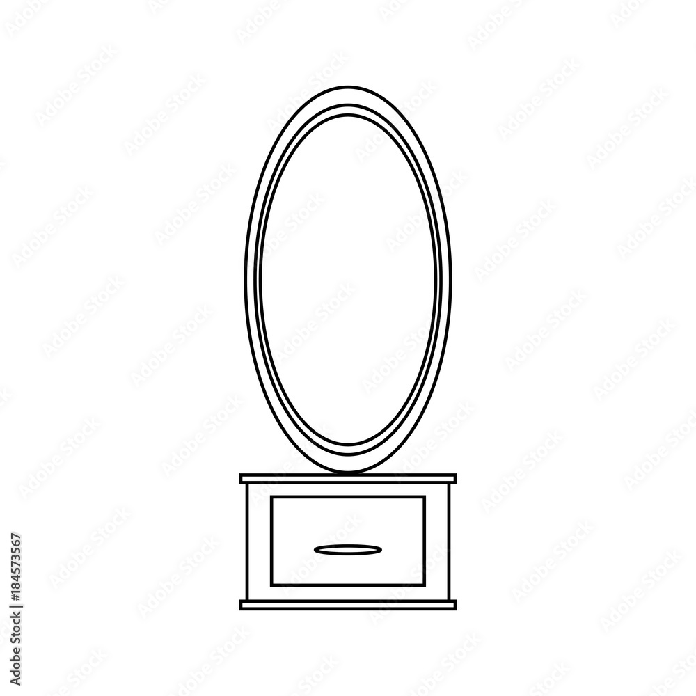 Obraz premium dressing table with mirror icon