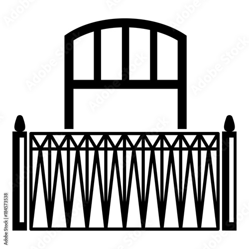 Lattice balcony icon, simple style