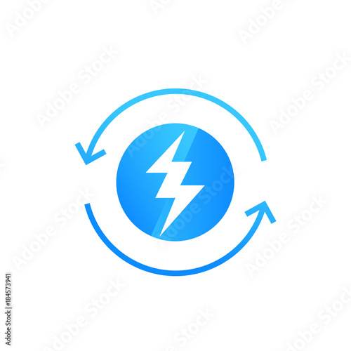 Free Download recharging icon on white - GFXLoad